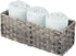 Counter 3 mDesign Rustic Farmhouse Woven Toilet Paper Holder Basket - Small Storage Organizer Tank Topper for Bathroom