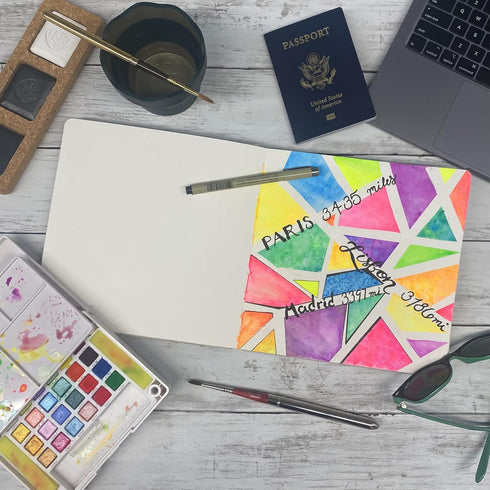 Handbook Journal Co. Artist Watercolor Sketchbook Journal - Grand Portrait 10.5 x 8.25 Inches, Hardcover