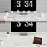 Glass Desk Whiteboard with Reversible Wood Stand, Burgundy Red, Small Portable Dry Erase Board for Office, Home, School