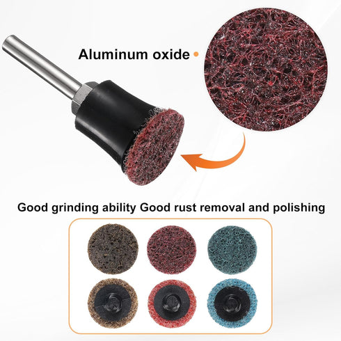 28pcs Set 1" 1/4" HARFINGTON Quick Change Discs Roll Lock Sanding Discs with Shank Pad Holder Coarse/Medium/Fine Grit