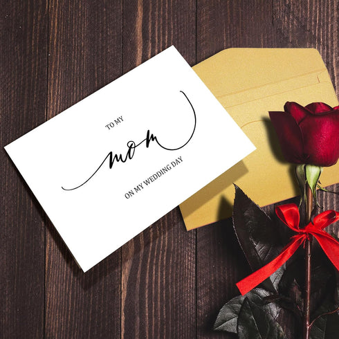 Nchigedy Heartfelt Wedding Day Card for Mom - Thank You Note from Daughter or Son