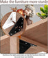 4 Gusset Pcs Heavy Duty Joints, Trapezi Corner Code, Bracket Corner Brace Bracket Fasteners, Furniture Shelf Support