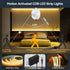 2 6.56Ft 12V Dimmable Closet HOUHUI Under Bed Lights Motion Sensor COB LED Strip, x Warm White Motion Activated LED