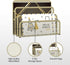 SUPEASY Mail Organizer - Desktop File Holder with 3-Slot, Metal Mesh for Countertop, Yellow