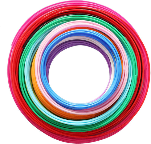 15 1.75mm 3D 10feet, 150 3D Pen/3D Pack, MYNT3D SCRIB3D Bright Colors Pen PLA Filament Refill, Each Color Total Feet