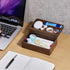 Walnut Wooden Valet Tray Box, Daily Supplies Organizer for Office Desk Storage