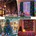 132FT 400 8 Christmas String Lights LED Multicolor Dark Green Wire, Indoor Outdoor Waterproof Fairy Lights with Modes