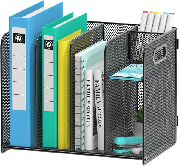 samstar Vertical Magazine File Holder, Desk File Organizer Book Binder Holder for Office School Supplies
