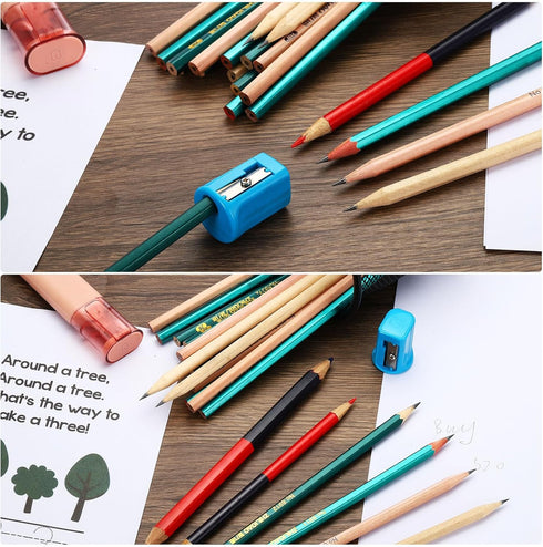 PATIKIL Red and Blue Round Pencils, 48 Pack HB Graphite Double-Ended Pencils for Classroom Office Marking