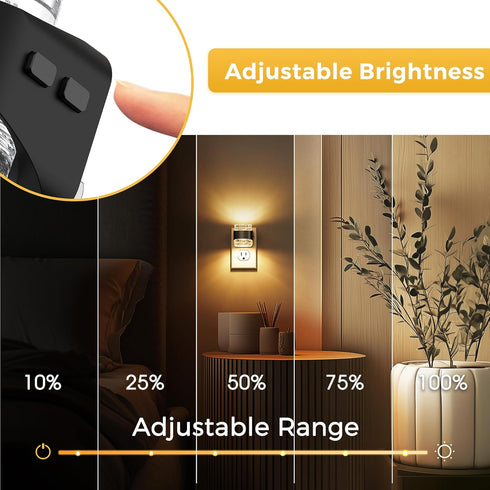 3000K L LOHAS LED Night Light, Bubble Night Lights Plug into Wall, Acrylic Night Lights with Dusk-to-Dawn Sensor