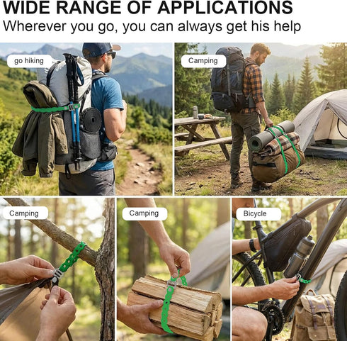 JL.HCLLL Set 70 8" 16" (4-Pack) Modular Straps, Safety Strap to Secure Splits, Pound Load, and Lengths, Flexible
