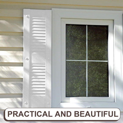 Blulu 60 3 Inch Pcs Vinyl Shutter Fastener Window Panel Peg Lok Pin Pegs Screws Shutter Spikes Anchor (White)