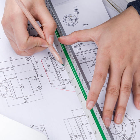 Mr. Pen Architectural Scale Ruler, 12 Inch, 3 pcs, Engineering Scale for Blueprints & Drafting