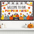 ZOIIWA Fall Pumpkin Bulletin Board Set, Thanksgiving Paper Cut-Outs, Blackboard Border Decor for Classroom Wall