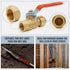 SUNGATOR 1/2 Inch PTC x 1/2 Inch FNPT Pushfit Female Ball Valve, No Lead Brass Plumbing Fittings, Pack of 2 with Clip