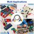 12PCS Alligator Clips Electrical, 6 Colors Premium Test Leads Set, 22AWG Flexible Copper Wire for Test Probes, 21.5