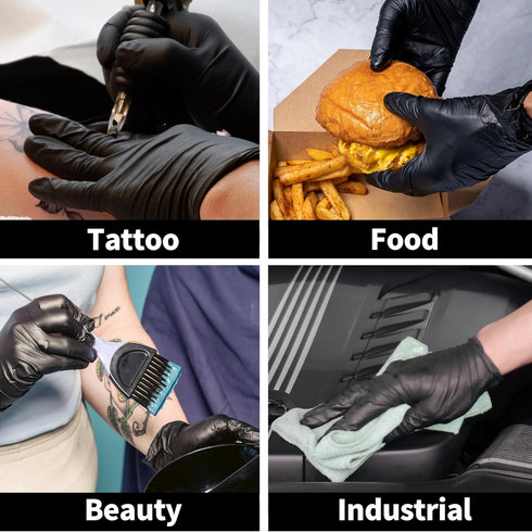 Jointown Vinyl Exam Gloves, 4 mil Safety Glove, Latex-Free & Powder-Free, SGBE 8001 Synmax Disposable Medical Glove