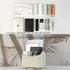 UnionBasic 360 Degree Rotating Desk Organizer, Woven Beige Spinning Caddy for TV Guide, Mail, Media, Remote Holder