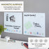 ECR4Kids MessageStor Magnetic Dry-Erase Glass Board - 17.5in x 17.5in Wall-Mounted Whiteboard, 2-Pack
