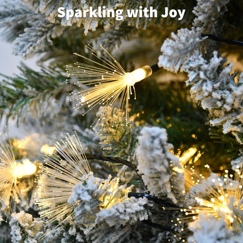 33FT 60 YOLIGHT Fiber Optic Fairy Lights LED Starburst Firework String Lights Green Wire Christmas Lights for Indoor