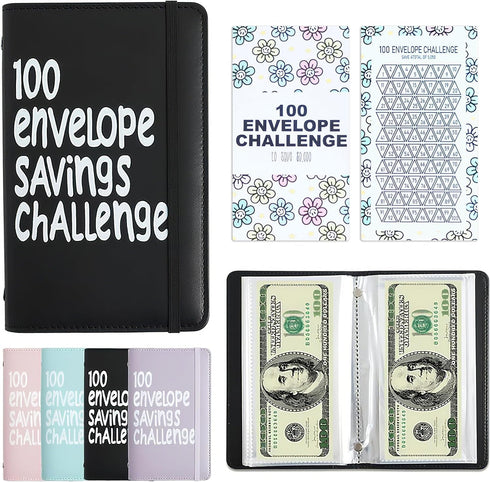 APMFHO 100 Days Money Saving Challenge Coin Envelope Budgetstorage Book, Money Saving Binder,
