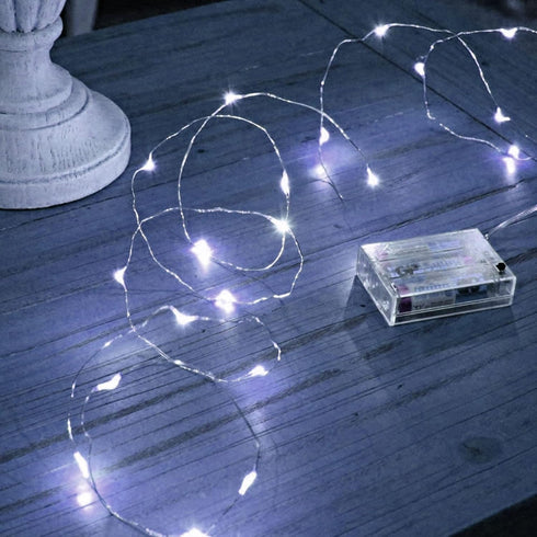 20 FT Dazzle Bright Fairy Lights, 60 LED Waterproof Battery Operated String Lights for Indoor Outdoor Christmas Decor