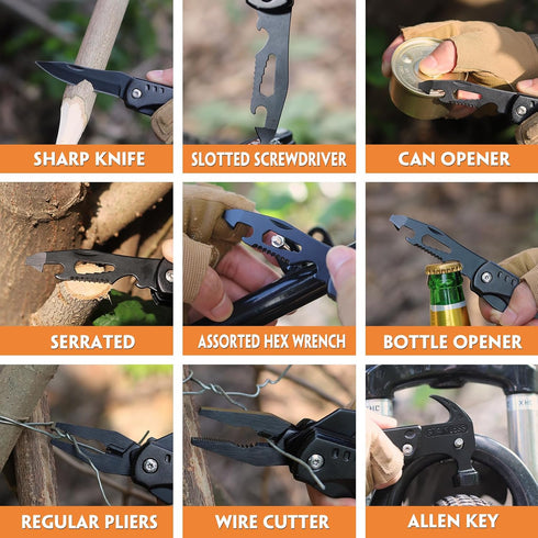 Multitool Stocking Stuffers for Men - Birthday Gifts for Dad, Husband, Christmas Gift Ideas, Hammer Gifts for Camping