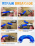 25 Feet Repairable EVA Recoil Air Hose, 1/4" NPT Quick Coupler and I/M Plug Kit, 200PSI Max