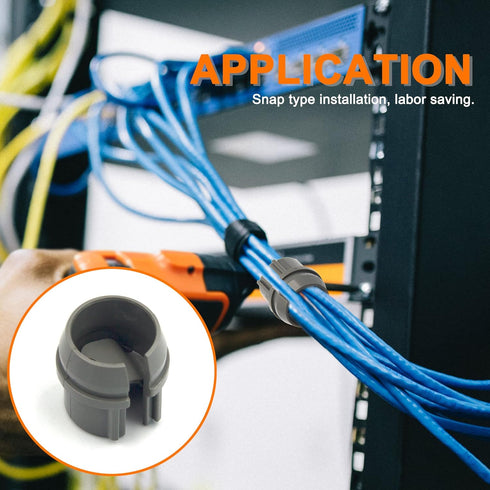 ISPINNER 25pcs 1/2 Inch Non-Metallic Cable Connectors, Labor Saving Snap Installation for Single and Two Cables