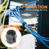 ISPINNER 25pcs 1/2 Inch Non-Metallic Cable Connectors, Labor Saving Snap Installation for Single and Two Cables