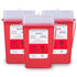 Alcedo Sharps Container for Home Use, 1 Quart (3-Pack), Biohazard Needle and Syringe Disposal, Portable