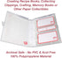 Mini Recipe Card/Photo Page Protector - 3 x 5 Sheet, 3 Hole Punched - Pack of 20