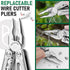 BI2049, 3Cr13 YG10 Set BIBURY Multitool Pliers Pro Multi Tool with Large Saw Blade, Tungsten Wire Cutters, EDC Multi