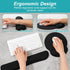 Xaajooio 8 Set, Pcs Ergonomic Mouse Pad and Keyboard Wrist Rest Memory Foam Support for Comfortable Typing, Black