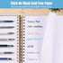 Graph Paper Notebook, 8.5" x 11" Spiral Notebook, 300 Pages, Hardcover, Thick A4 Grid Notebook for School, Black