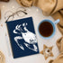 5.5x8.3 Navy Blue Crab Notebook Journal, Nautical Crabs Spiral Notebook, Coastal Beach Ocean Journal Notebooks
