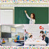 Set of 9 Confetti Cursive Writing Bulletin Board, Colorful Cursive Alphabet Wall Strip for Classroom Teaching