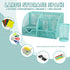 Flexzion Desk Top Caddy Organizer, Green Metal Mesh with 6 Compartments, Drawer and Pen Holder