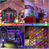 100FT 300 8 Multicolor Christmas Lights Outdoor, LED String Lights for Outside Waterproof with Modes, Connectable Plug