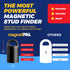 MagnetPal 3 Pack Heavy-Duty Neodymium Magnet, Anti-Rust, Green with Key Ring, Multi Uses