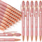 PerKoop 30 Pcs Baby Shower Pens Favors, Bulk Rose Gold Ballpoint Retractable Gel Ink Pens for Guests Gifts