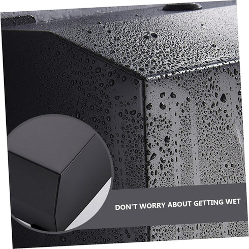 Stainless Steel Bathroom Tissue Holder with Anti-Splash Design Adhesive Paper Organizer for Wall Under-Cabinet Mount
