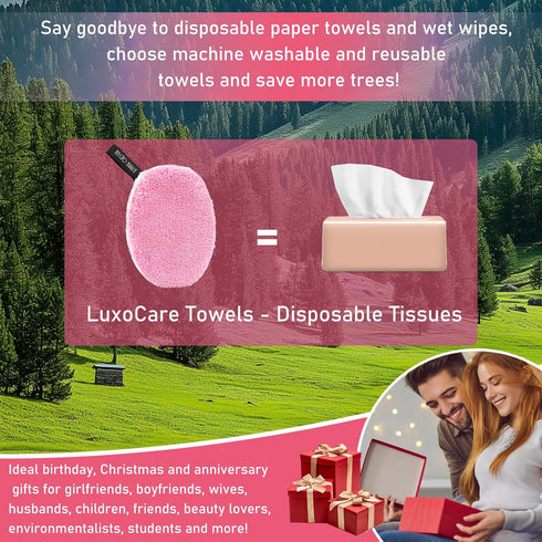 LuxoCare 3 Pack Intimate Washcloths Towels Soft Microfiber, Intimate Wash Pads for Feminine Hygiene, Postpartum Care