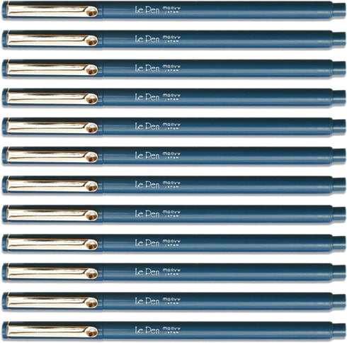 Uchida Lepen Permanent Marker, Oriental Blue Ink, 1 Box