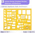 Mr. Pen- House Plan, Interior Design and Furniture Templates - Drafting Tools and Ruler Shapes Set of 3