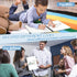 Mini Whiteboard 12"x9", Portable Dry Erase Board with Holder for Office Home Travel School (Blue)