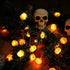 10FT 20 2 Halloween Decoration, LED Pumpkin String Lights, Battery Operated Mode Steady/Flickering Waterproof Halloween