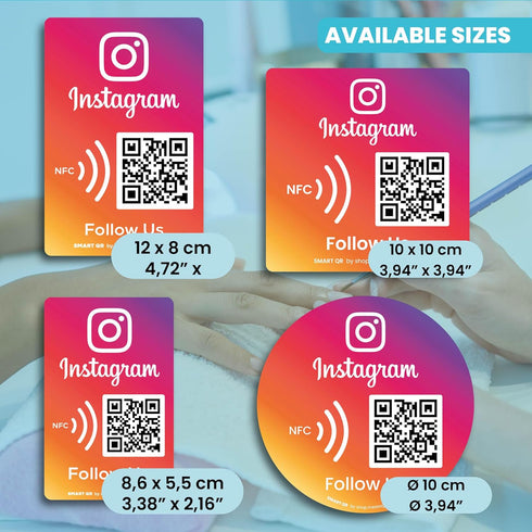 Reusable Followers Tap Sticker for Instagram, 1-Sticker QR & Tap NFC Sticker, Boost My Followers Sticker for iPhone &