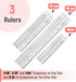 Mr. Pen Stainless Steel Rulers, 3 pcs, 6", 8", & 12", Metal Rulers for School and Office, Thin Flat Design