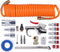 WYNNsky 1/4 Inch NPT Air Accessory Kit, 20 Piece Air Compressor Hose Tool Kit with Coil PU Hose/Tire Gauge